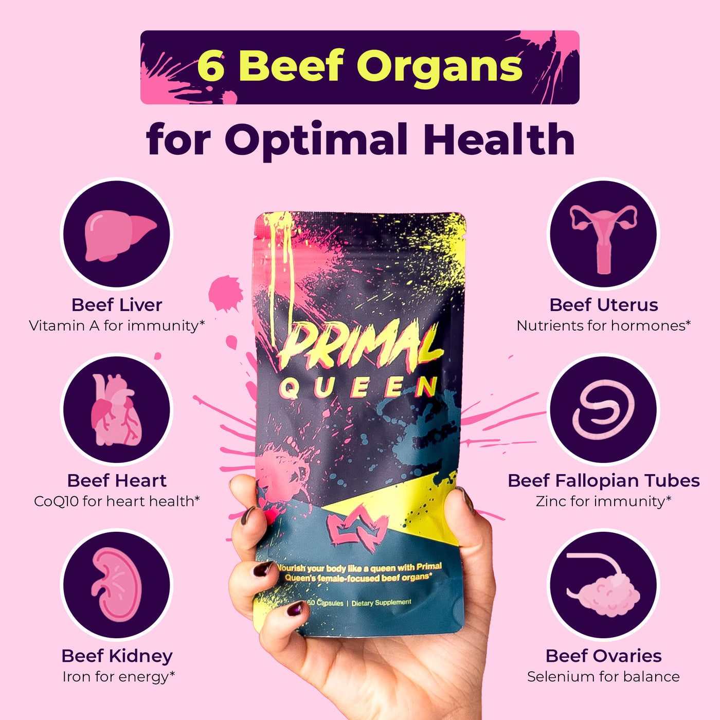 Primal Queen Female-Optimized Beef Organ Superfood Supplement